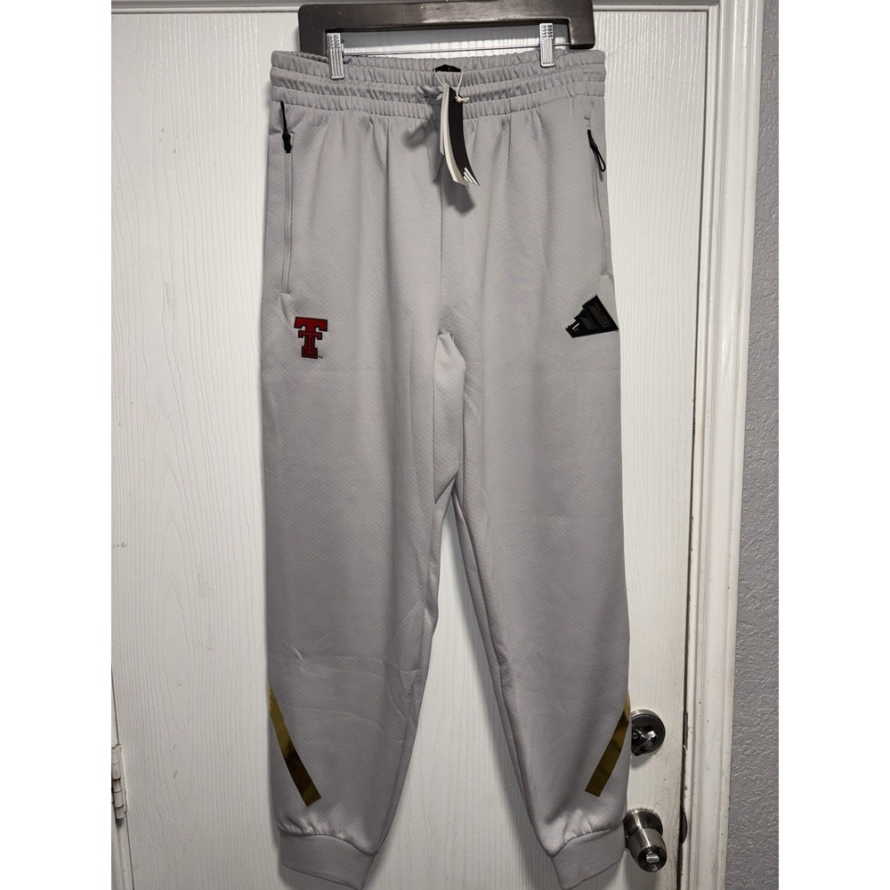 Texas Tech Adidas ZNE Sweatpants Men's Large Tall NWT Patrick Mahomes Too Cold - Picture 1 of 7